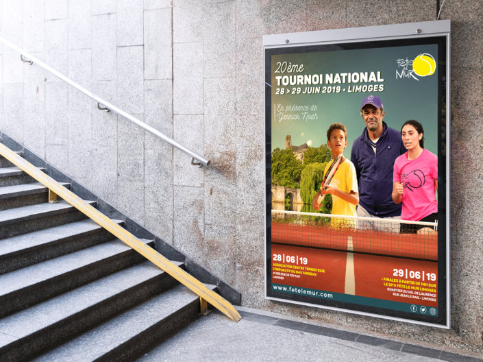 Affiche Fete le Mur tournoi Yannick Noah