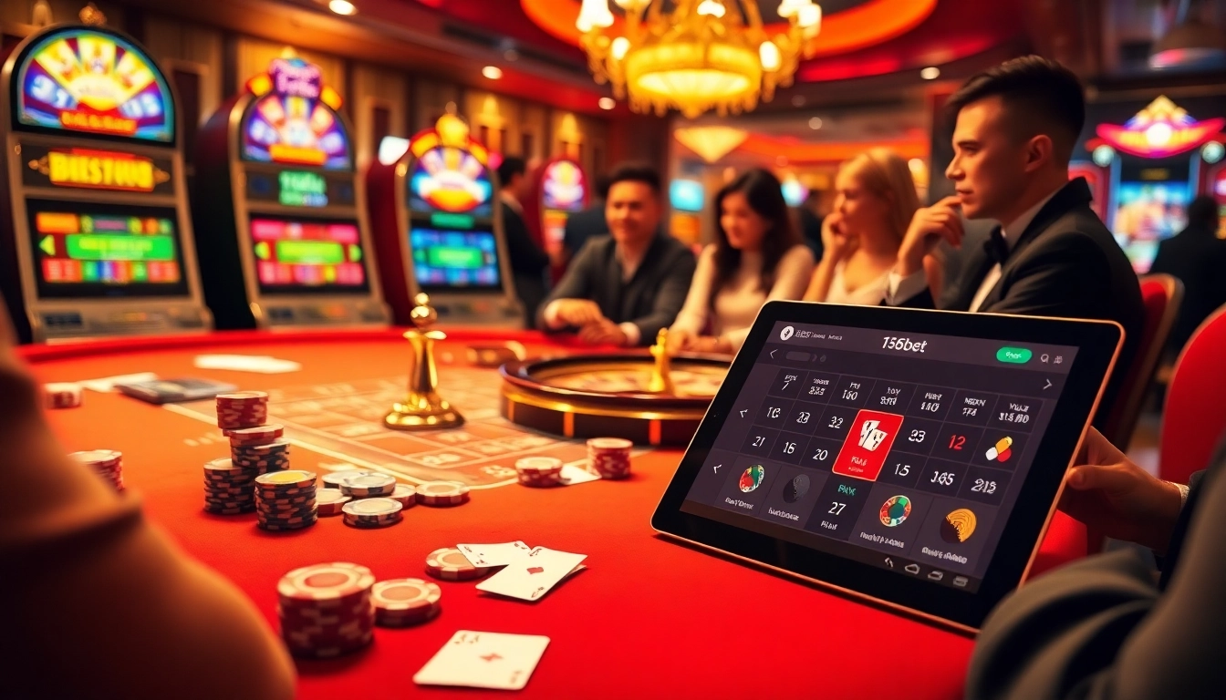 Experience the thrill of winning at 136bet with vibrant casino tables and engaging slot machines.