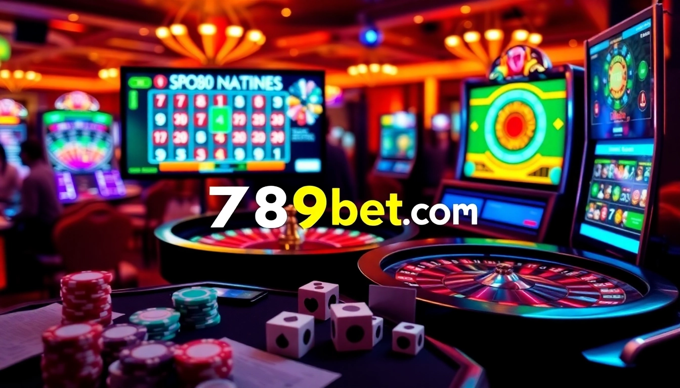 Players engaging in interactive games on 789bet com in a luxurious online casino setting.