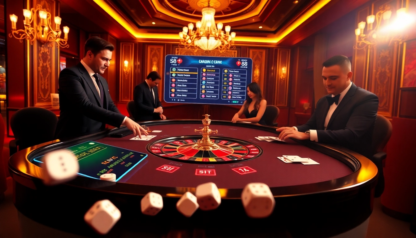Winning strategies at S8-themed casino gambling table with poker chips and cards.