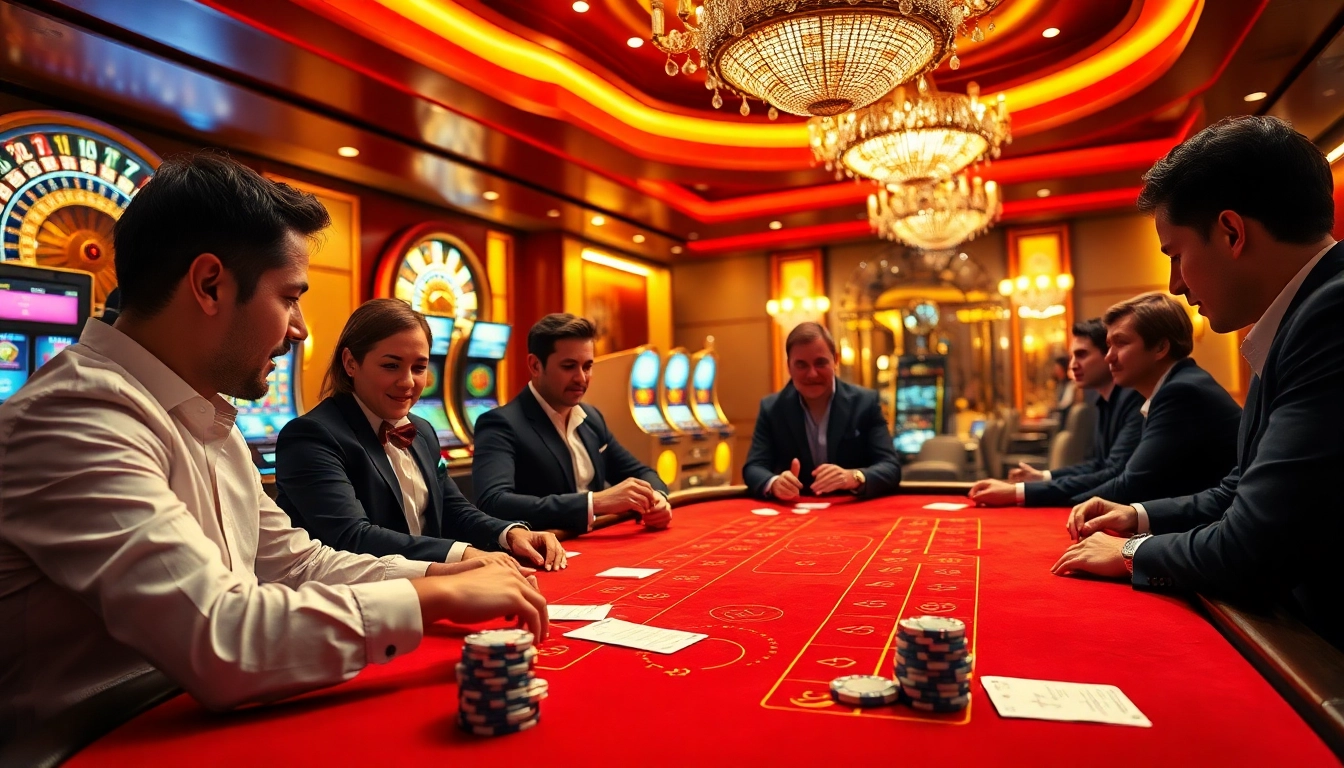 Intense players at the EV88 baccarat table immersed in high-stakes action.