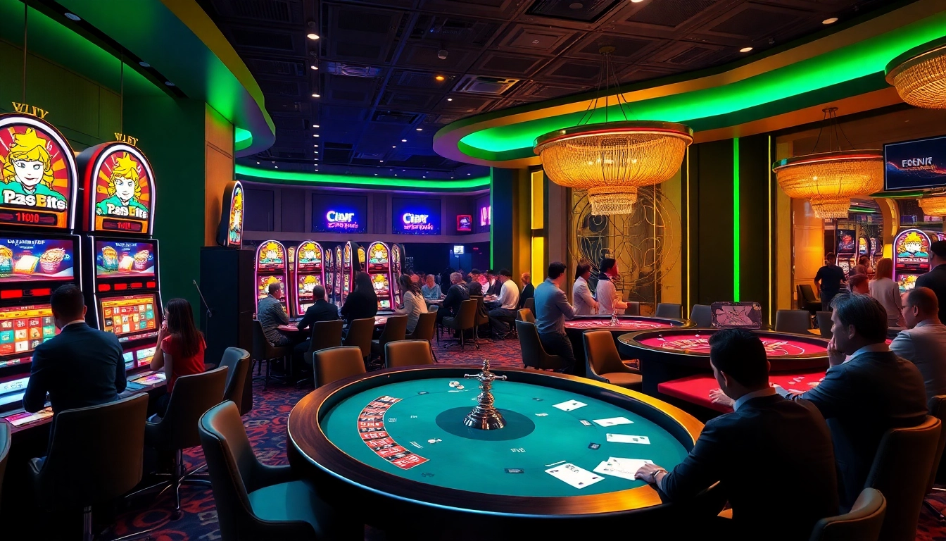 Experience excitement at casino en crypto with vibrant games and thrilling players in a luxurious setting.