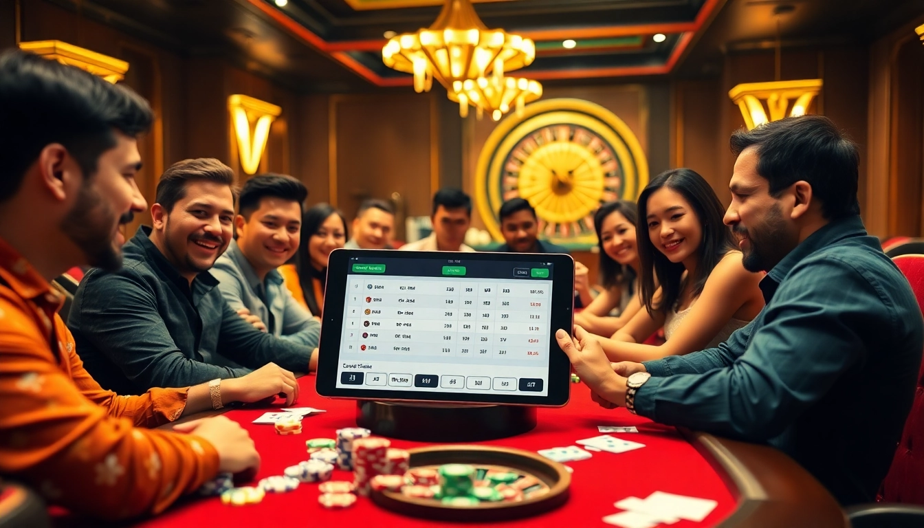 Kèo nhà cái hôm nay featured at an upscale poker table with vibrant chips and engaging players.
