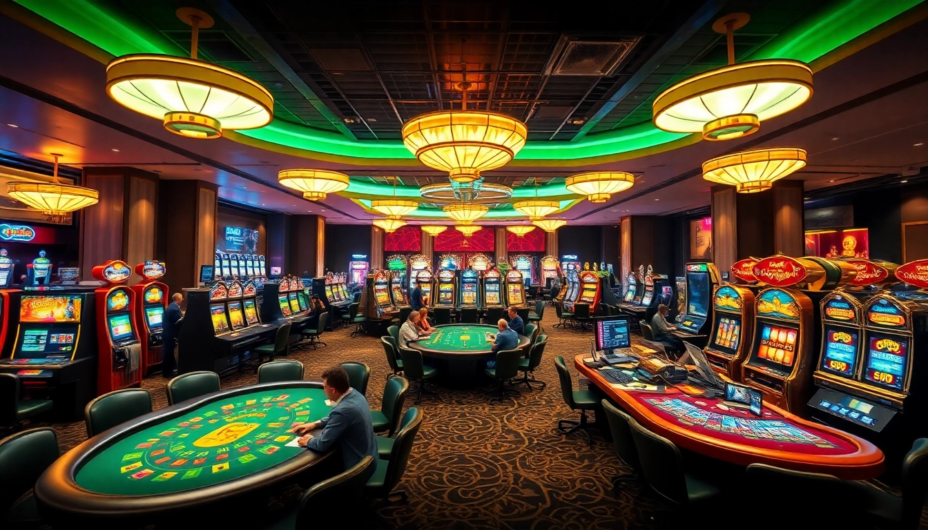 Jouer à casino en ligne avec une ambiance captivante autour de jeux de casino.